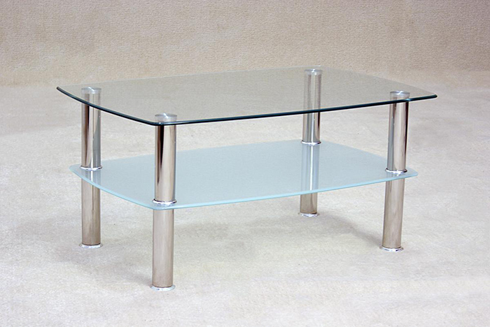 Togo Clear Glass Top Coffee Table - Click Image to Close